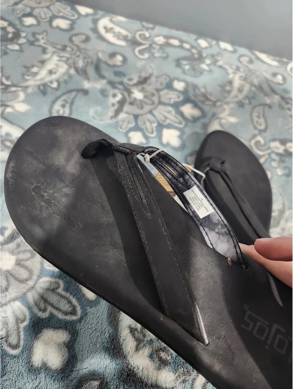 Women’s Flojos Flip Flops Women's Black & Gray Flip Flop